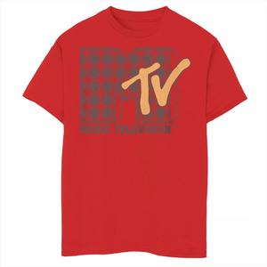 Клетчатая футболка MTV с логотипом MTV для мальчиков 8–20 лет Licensed Character