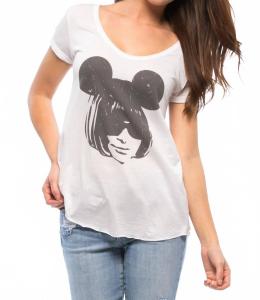 Белая футболка с изображением Анны Маус South Parade, белый