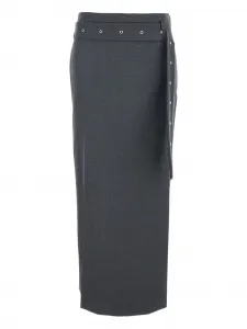 Юбка-кимоно с поясом Low Classic, серый