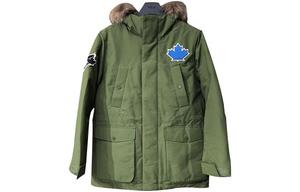 Пуховик унисекс хаки Mlb