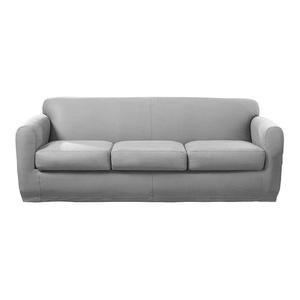 SureFit Home Decor Ultimate Эластичный кожаный чехол на подушку для стула Sure Fit, цвет Light Pebbled Gray