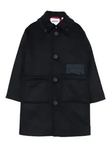 Пальто с накладными карманами Aspesi Kids, синий