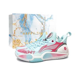 LINING Speed 9 Cushioning Coverage Slip Resistant низкие баскетбольные кроссовки для мужчин синий розовый градиент