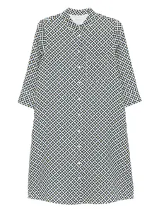Платье-рубашка длины миди с геометричным принтом Marc O'Polo, синий