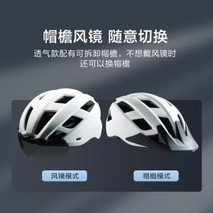 Велосипедный шлем J-ZAO для горного и дорожного велосипеда с ветрозащитой, белый/черный