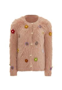 Вязаный кардиган IZIA, розовый