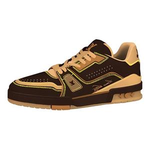 Тренировочные кроссовки low top skateboard мужские dark umber LOUIS VUITTON, Dark Umber