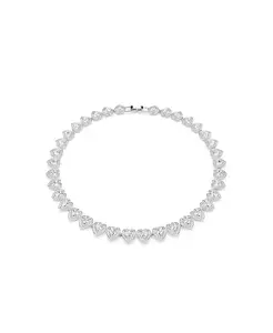 Теннисное ожерелье Ariana Grande x Swarovski с белым родиевым покрытием и разноцветными сердечками Swarovski, white