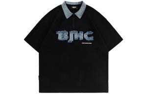 Унисекс поло BJHG, темно-серый черный