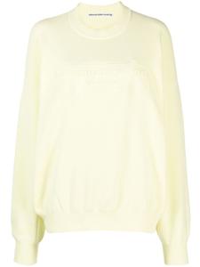 Alexander Wang толстовка с тисненым логотипом, желтый