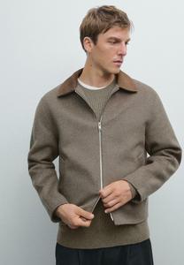 Куртка Massimo Dutti DOUBLE-LAYER WITH CONTRAST COLLAR, Mottled Brown