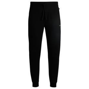 Пижамные штаны из вафельного хлопка BOSS, черный