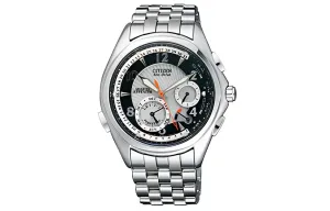 CITIZEN Часы Solar Quartz Movement Stainless Steel Strap Watch Men's Watch Black Dial, Black