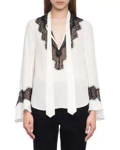 Блузка из шелкового кружева Туан Zadig & Voltaire, белый