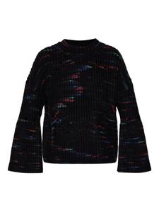 Фактурный свитер с меланжевым эффектом MUNTHE, черный