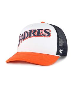 Мужская белая кепка San Diego Padres из пенопласта с надписью Trucker Snapback '47 Brand