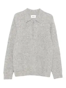 Поло с молнией на воротнике Alfie Nn06, серый