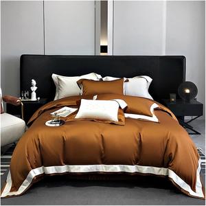 YUSIWOAL Комплект постельного белья из египетского хлопка Pima 1000TC темно-синий