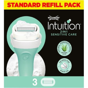 Intuition Sensitive Care для женщин — набор из 3 стержней для бритвенных лезвий, Wilkinson Sword