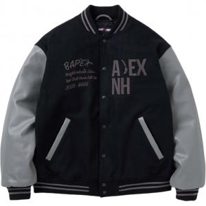 A BATHING APE Куртка совместного брендинга Unisex Black, Black