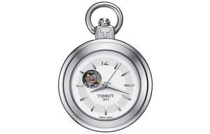 TISSOT Механические часы с ручным заводом, корпус из нержавеющей стали, карманные часы, 28 мм, унисекс, серебристый