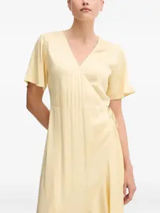 Платье асимметричного кроя с оборками Gant, желтый