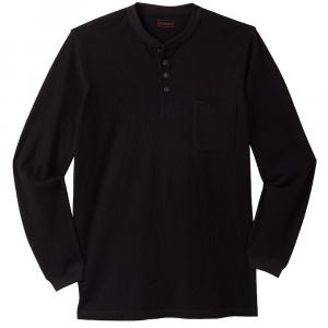 Boulder Creek By Kingsize Мужские большие и высокие термосумки с карманами и удлиненной курткой Henley, черный