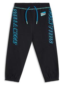 Stella McCartney Kids спортивные брюки из органического хлопка с логотипом, черный