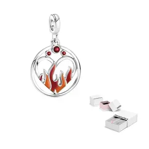 Pandora Серебряные, хрустальные, эмалевые кулоны унисекс silver