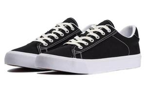 Антискользящие износостойкие низкие кеды для скейтбординга унисекс черно-белые GOLUCK