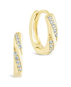 Серьги-кольца Adelise из стерлингового серебра Sterling Forever, Gold