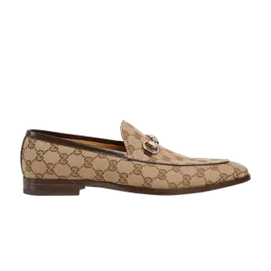 Кроссовки Gucci Gucci GG Canvas Loafer 'Ebony', кремовый