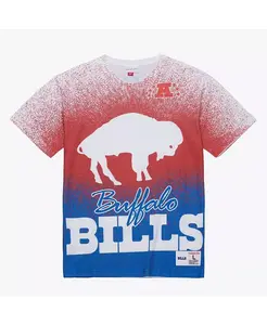 Мужская футболка Buffalo Bills Team Burst Vintage Logo белого цвета Mitchell & Ness