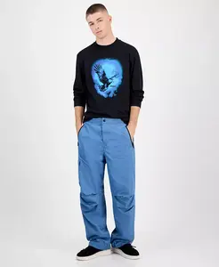 Gokla прямого кроя брюки со складками на коленях Hugo Boss, синий