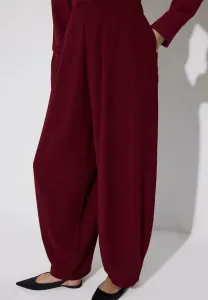 Брюки со стальными складками Touché Privé, Burgundy