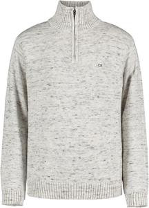 Джемпер Calvin Klein для мальчиков с застежкой-молнией на половину длины, ребристым вырезом и логотипом, Cream Space Dye