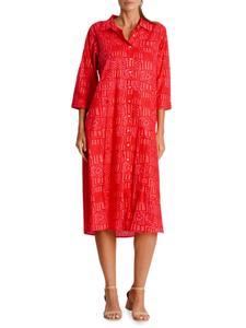 Платье-макси с геометрическим принтом La Moda Clothing, красный