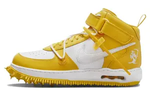 Nike Air Force 1 Mid Sp Off-White Varsity Maize Желтый Белый