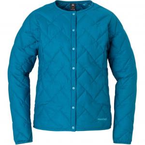 Пуховик женский с круглым вырезом легкий Others MONTBELL, turquoise/tq