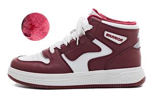 Warrior Противоскользящие Высокие Скейтерские Кроссовки Унисекс, Белый Красный