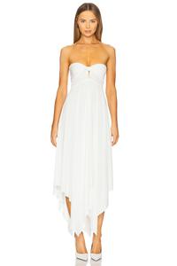 Трансформируемое платье до середины икры Norma Kamali, cream