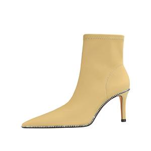 QITUMAUL Женские ботинки на каблуке 7,5 см цвета хаки, цвет Khaki[Heel Height 7.5cm]