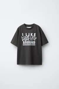 Zara Футболка с принтом граффити