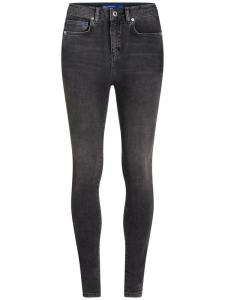 Узкие джинсы с высокой посадкой Karl Lagerfeld Jeans, черный