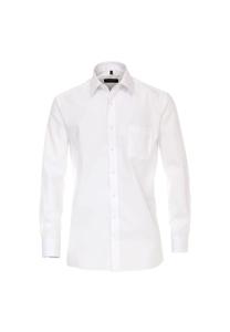 Деловая рубашка однотонная комфортного кроя Casamoda, белый