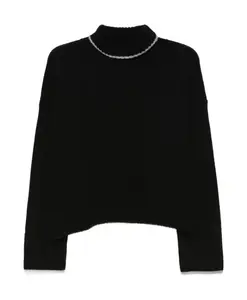 Роскошный свитер из шерсти и кашемира, осень-зима 2025. Pinko, черный