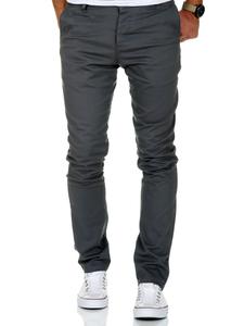 Брюки чинос Amaci&Sons Slim Fit mit Stretch ATLANTA, антрацит