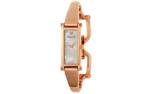 Женские наручные часы с кварцевым механизмом на стальном браслете и белым циферблатом GUCCI, Random Warranty Period (Warranty Period for at Least 1 Year)