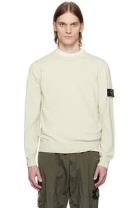 Бежевый мягкий свитер из органического хлопка Stone Island