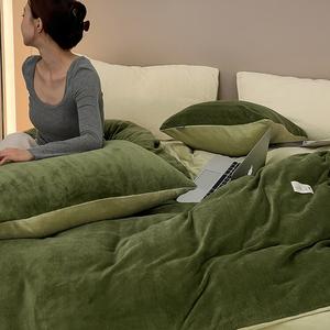 LUOLAI HOME Комплект постельного белья 1,5-спальный, 4 предмета: простыня на резинке, пододеяльник 200x230 см